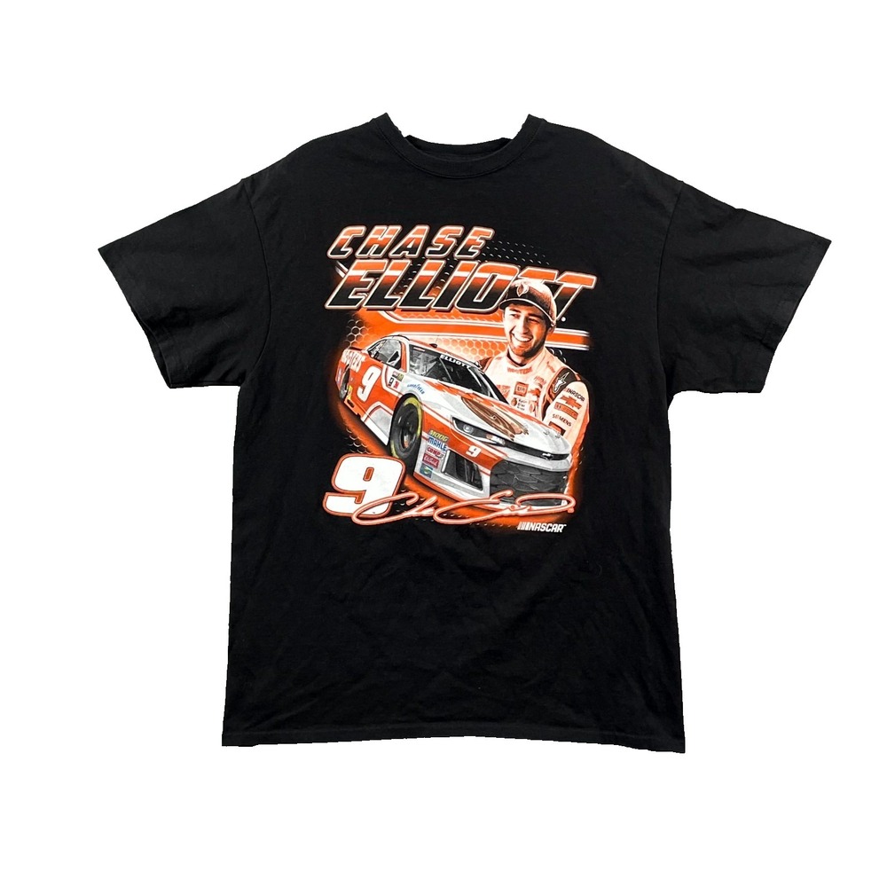 Hendrick Motorsports T Shirt Mens L Black NASCAR Hooters Racing Chase Elliott #9
